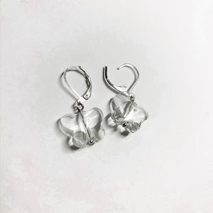 Clear Dainty Butterfly Earrings